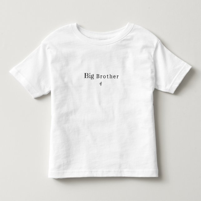 Camiseta Big Brother Quote With Heart Toddler Shirt (Frente)