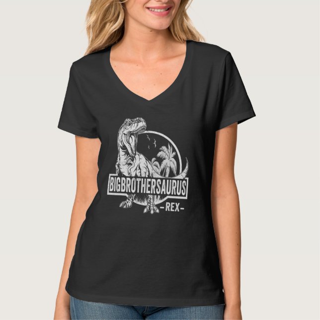 Camiseta Big Brothersaurus Dinosaur Saurus Rex Son (Frente)