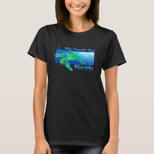 Camiseta Big Coppitt Key Florida Nadando Tartaruga