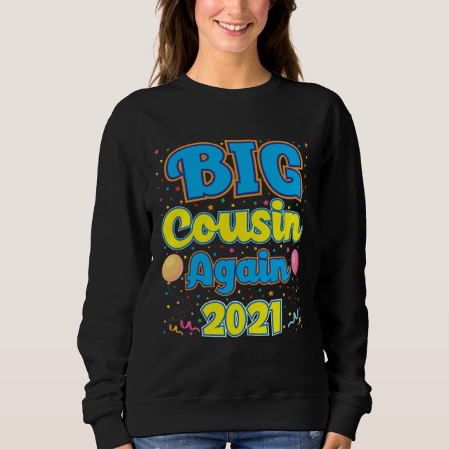 Camiseta Big Cousin Again 2021 Pregnancy Announcement Party (Frente)