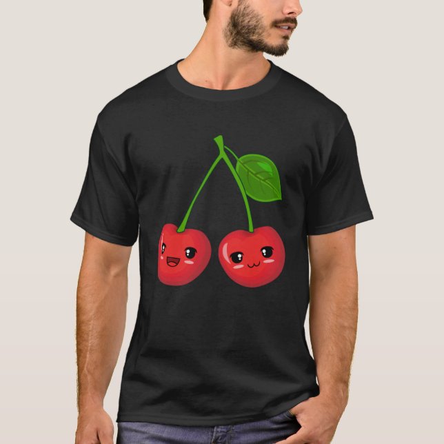 Camiseta Big Cute Cherries Halloween Costume Red Cherry (Frente)