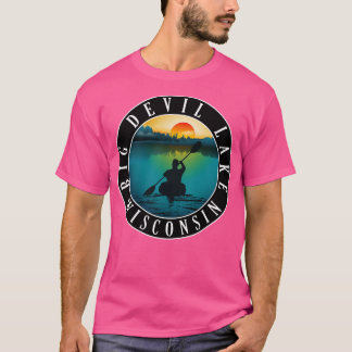 Camiseta Big Devil Lake Wisconsin Kayaking