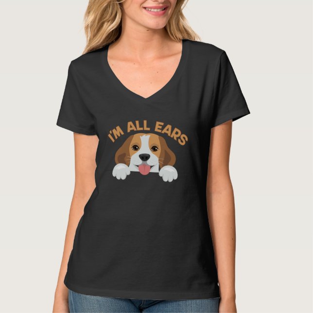 Camiseta Big Ears Beagle Dog Im All Ears House Animals Ears (Frente)