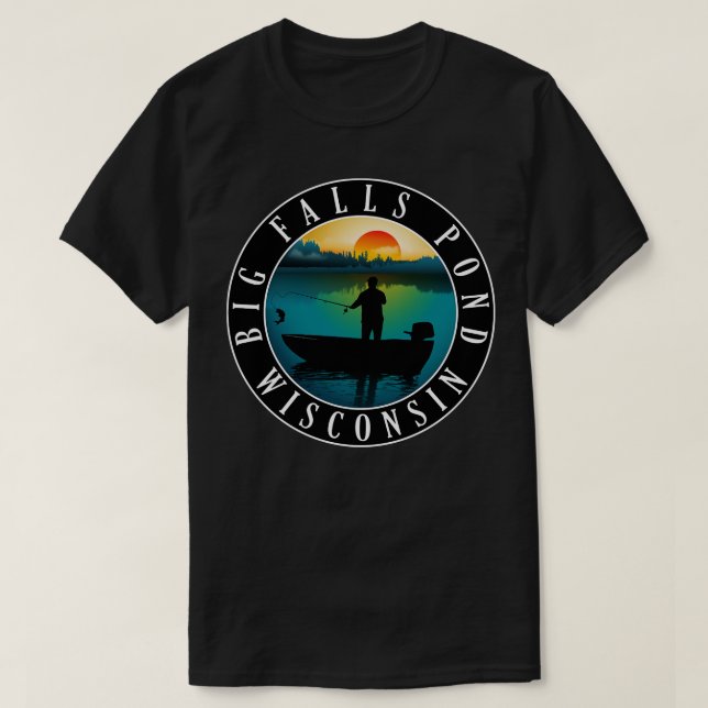 Camiseta Big Falls Pond Wisconsin (Frente do Design)
