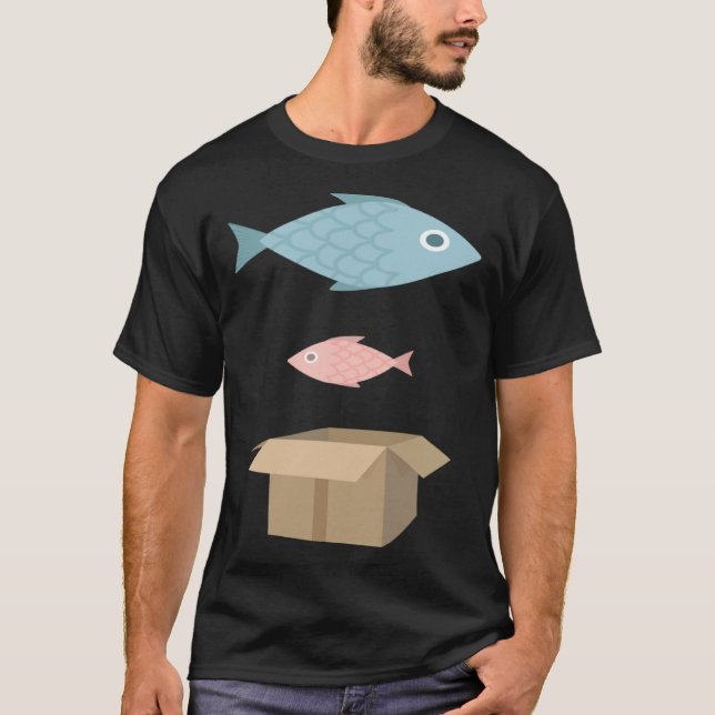 Camiseta Big fish little fish cardboard box (Frente)