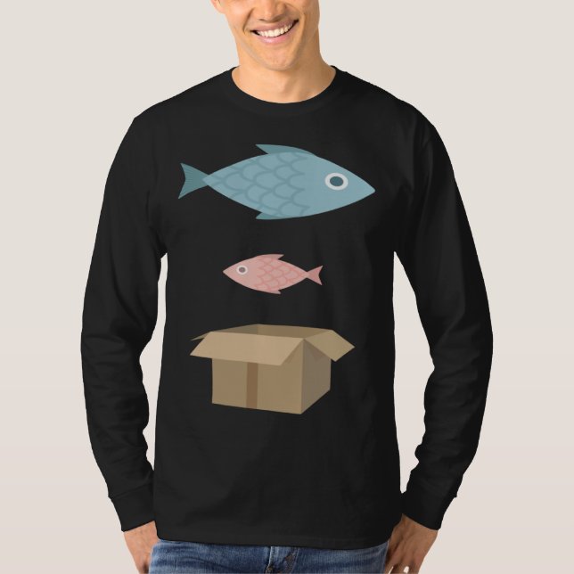 Camiseta Big fish little fish cardboard box (Frente)