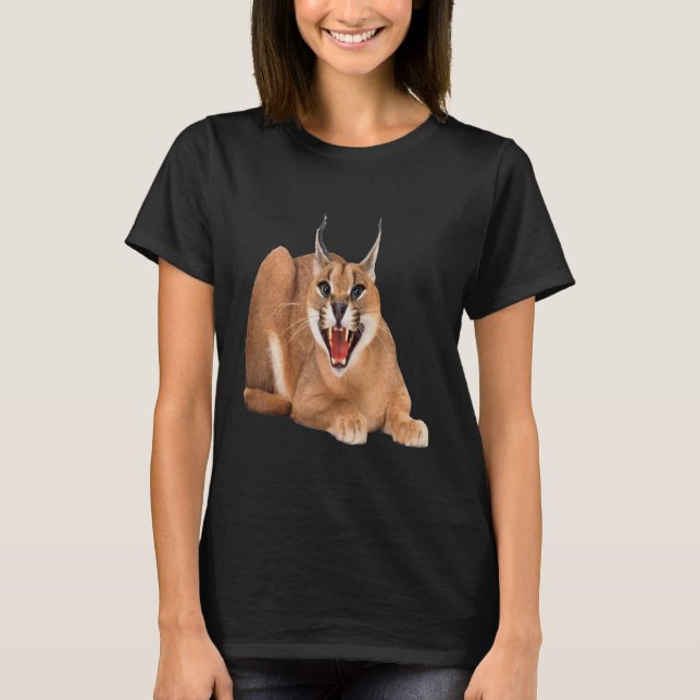 Camiseta Big Floppa Cat caracal (Frente)
