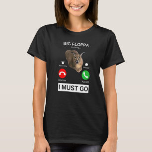 Camiseta Big Floppa Está Chamando Caracal Grande Meme de Ga