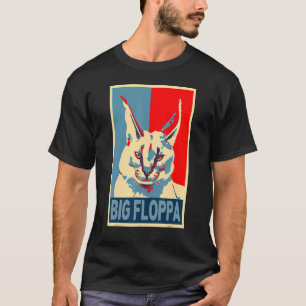 Camiseta Big Floppa Meme Caracal Gato Esperança Retro vinta