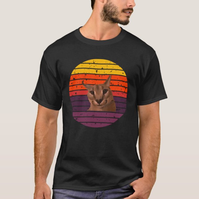 Camiseta Big Floppa Meme Cute AKA Gregory  ears  1 (Frente)