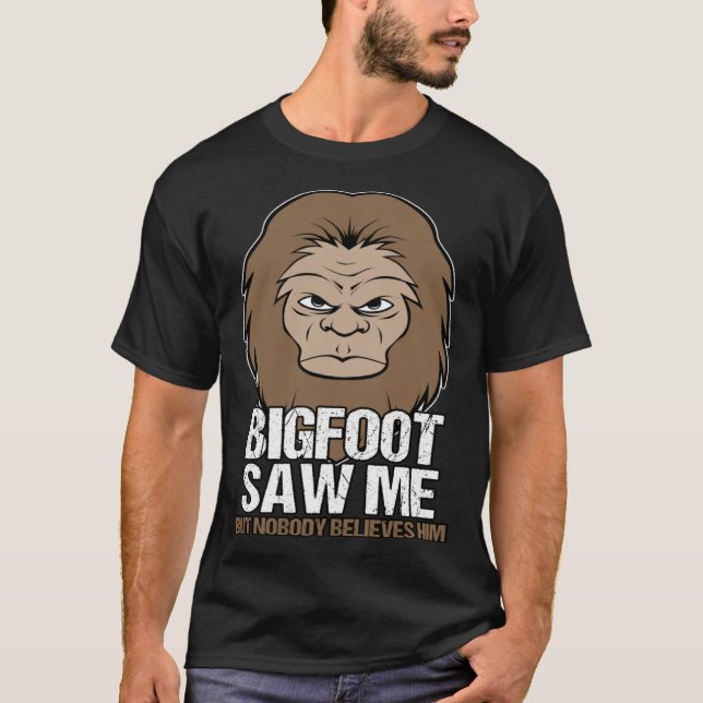 Camiseta Big Foot Saw Me Mythical Creature (Frente)