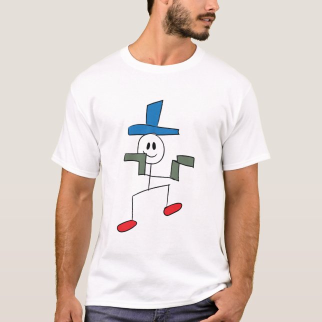 Camiseta Big Hat Energy – Fun Stick Figure (Frente)