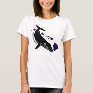 Camiseta Big Island - Hawaii Purple Islands Humpback T-Shir