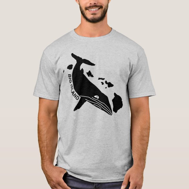 Camiseta Big Island - Humpback das Ilhas Hawaii (Frente)