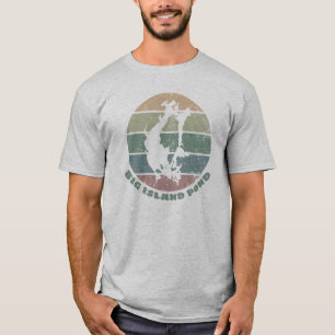 Camiseta Big Island Pond Vintage Retro Dusty Greens