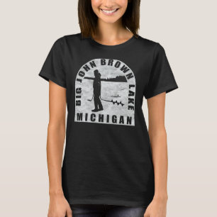 Camiseta Big John Brown Lake Ice Fish Michigan