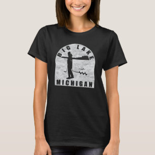 Camiseta Big Lake Ice Fish Michigan