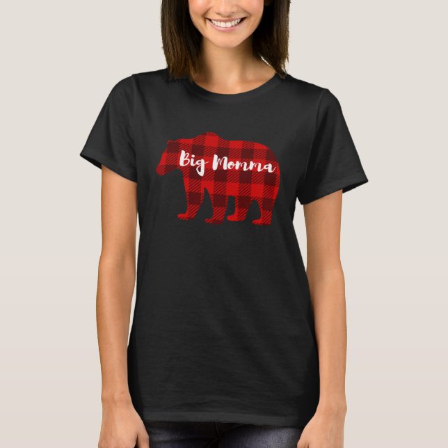 Camiseta Big Momma Bear Outfit Women  Grandparent Family Ma (Frente)