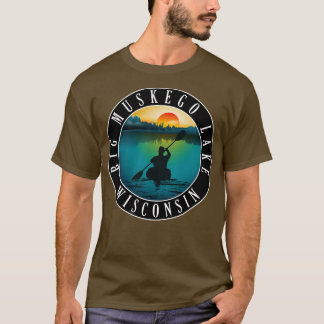 Camiseta Big Muskego Lake Wisconsin Kayaking