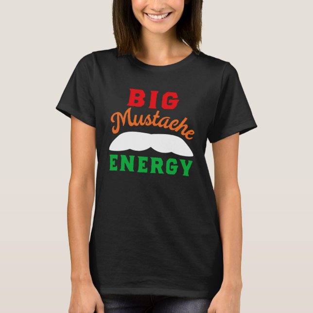 Camiseta Big Mustache Cinco De Mayo Pai do México (Frente)