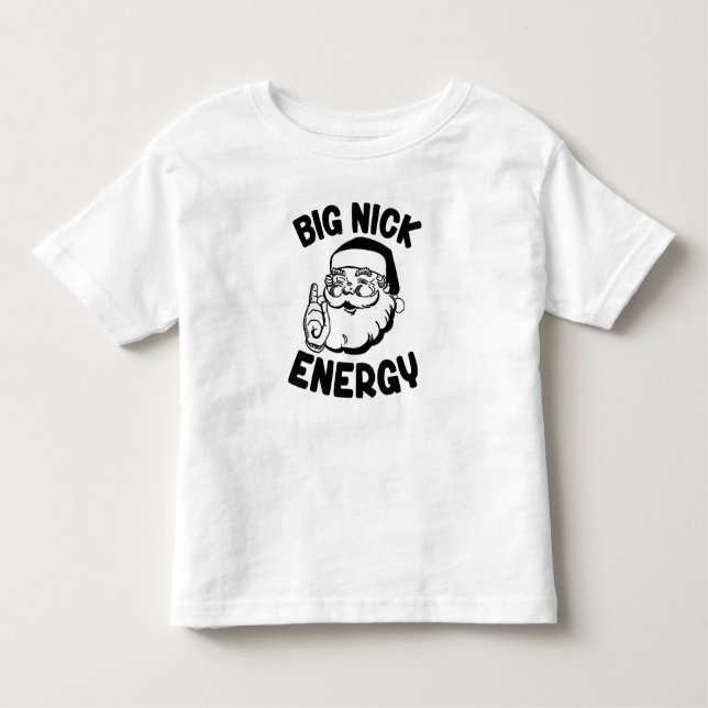 Camiseta Big Nick Energy Papai Noel Engraçado Natal (Frente)