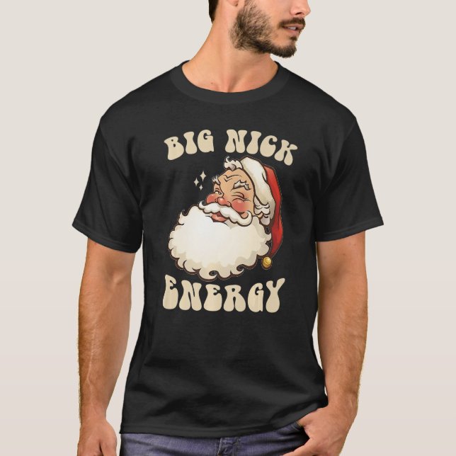 Camiseta Big Nick Energy Xmas Natal Feio Homens Doces W (Frente)