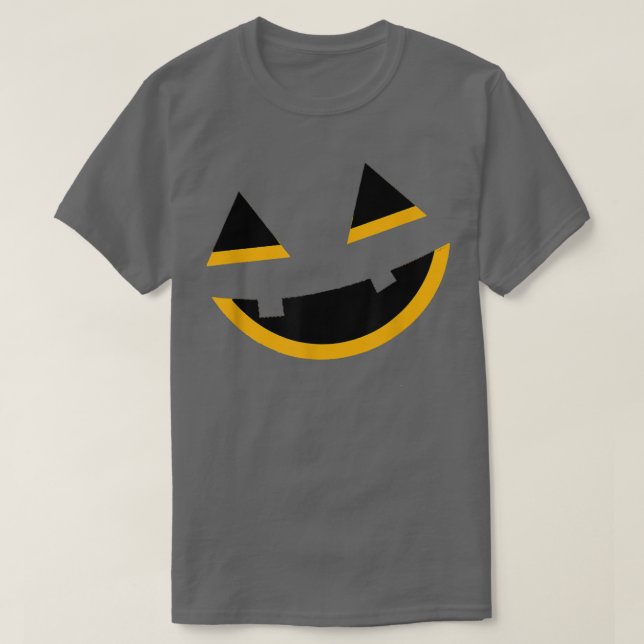 Camiseta Big Orange Smiling Jack O Lantern Funny Halloween  (Frente do Design)
