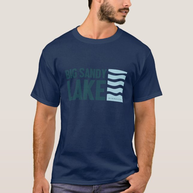 Camiseta Big Sandy Lake Minnesota Superdimensionado (Frente)