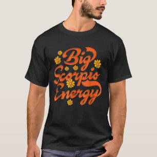 Camiseta Big Scorpio Energy Vintage Flor de Astrologia Zodi