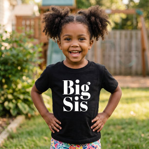 Camiseta BIG SIS Crianças Irmãos Correspondentes Família Pr