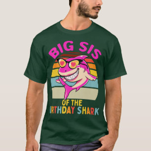 Camiseta Big Sis da Família de Irmã Cordilheira de Aniversá