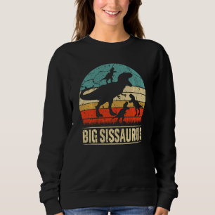 Camiseta Big Sis Dinossaur Rex Big Sissaurus 3 Crianças Fam