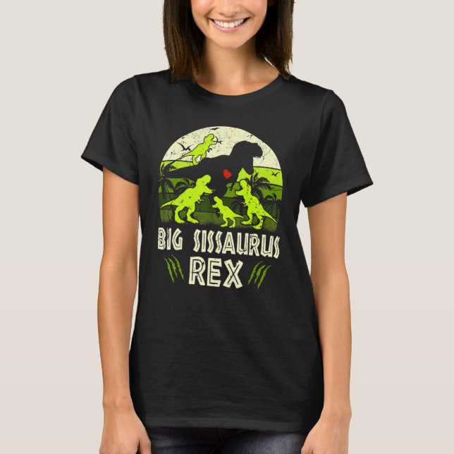 Camiseta Big Sis Dinossaur T Rex Big Sissaurus 4 (Frente)
