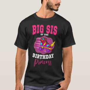 Camiseta Big Sis Do Aniversário Princesa Roller Skates Ska