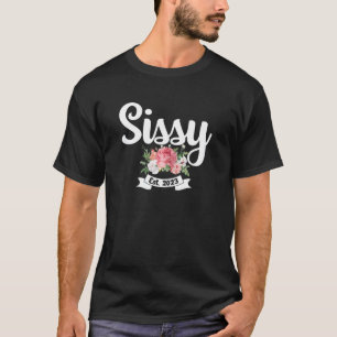 Camiseta Big Sis Est 2023 Anúncio de Bebê Nova Irmã