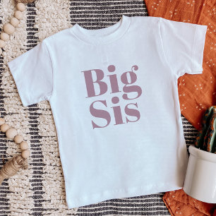 Camiseta Big Sis   Família Mauve Matching Sibling