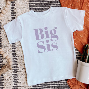 Camiseta Big Sis Lilac Matching Sibling Family