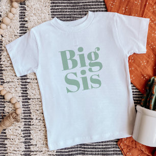 Camiseta Big Sis   Sage Matching Sibling Family