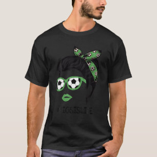 Camiseta Big Sis Soccer Mensagem Bun Sunglass