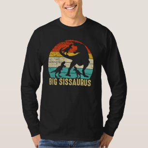 Camiseta Big Sissaurus T Rex Grande Irmã Dinossauro Corresp