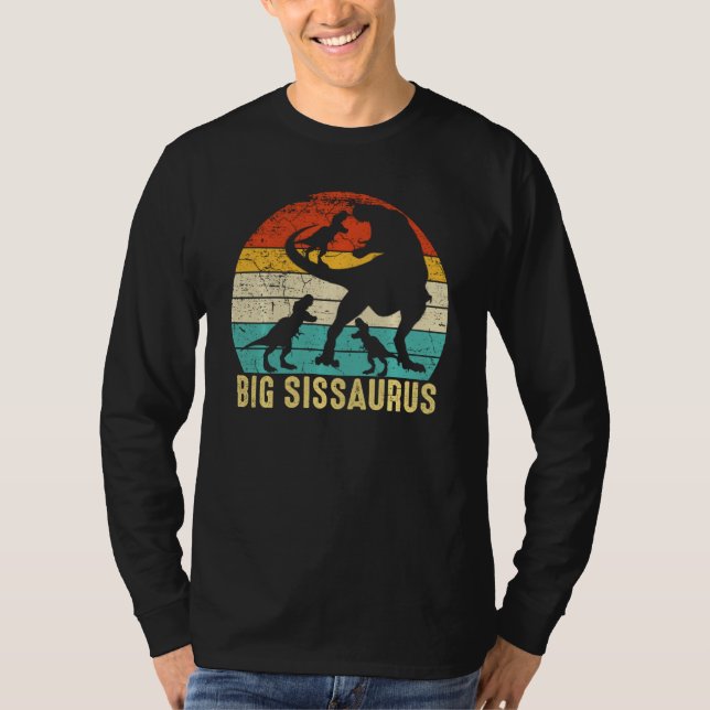 Camiseta Big Sissaurus T Rex Grande Irmã Dinossauro Corresp (Frente)