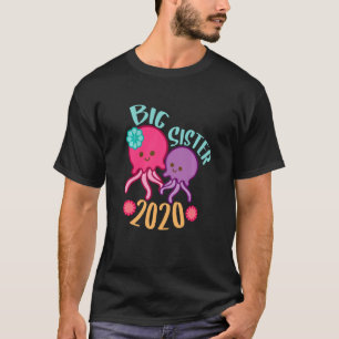 Camiseta Big Sister 2020 Ocean Animal Jelly Fish Sisters