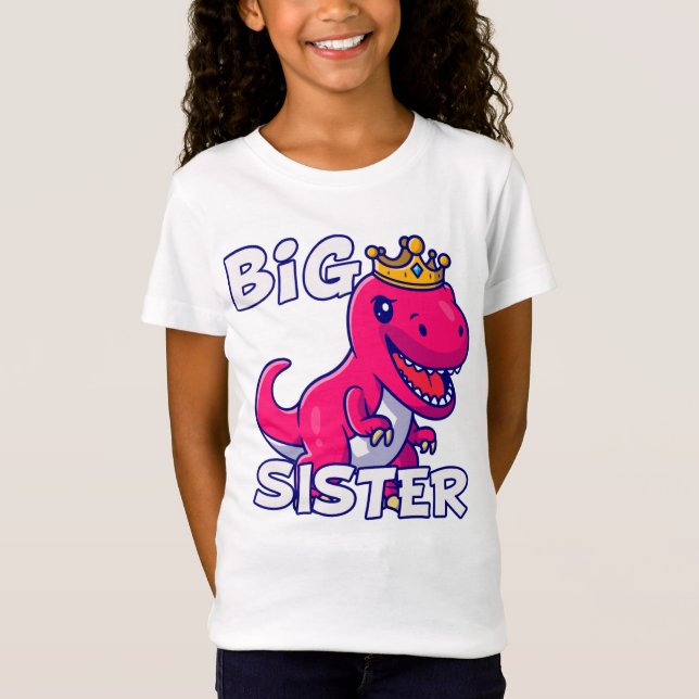 Camiseta Big Sister Dinosaur (Frente)
