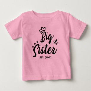 Camiseta Big Sister EST 2021, a gravidez revela