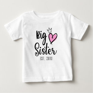 Camiseta Big Sister EST 2021, a gravidez revela