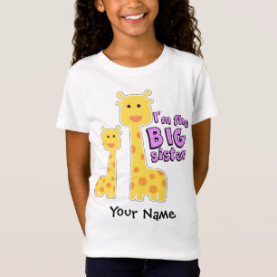 Camiseta Big Sister Giraffe