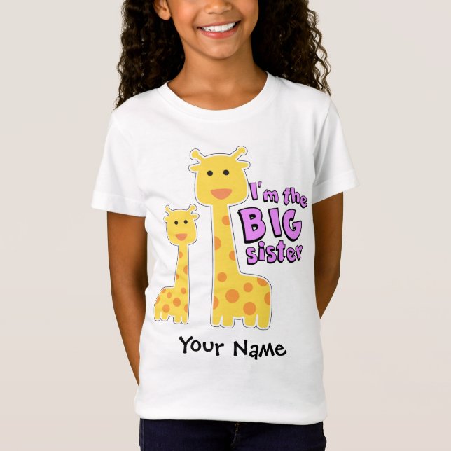 Camiseta Big Sister Giraffe (Frente)