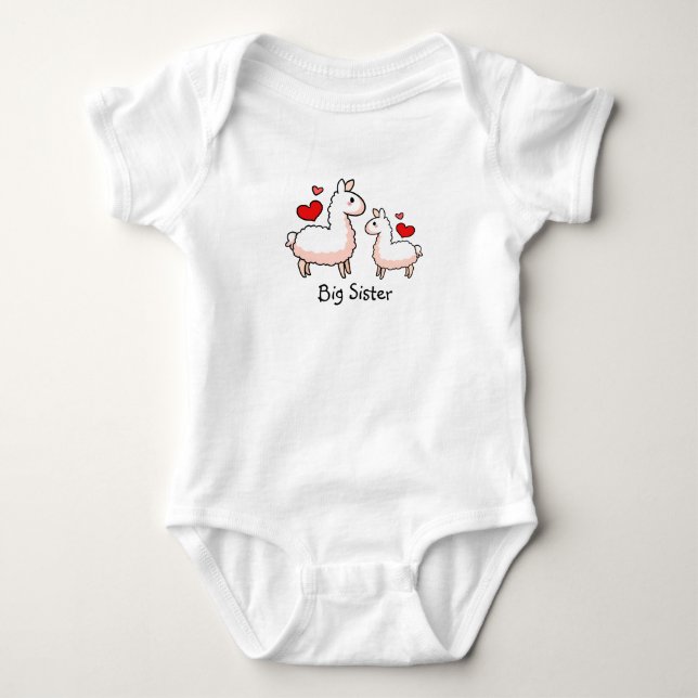 Camiseta Big Sister Llama (Frente)