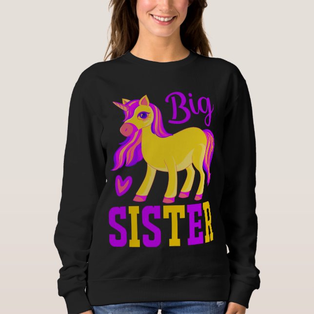 Camiseta Big Sister Magical Unicorn (Frente)