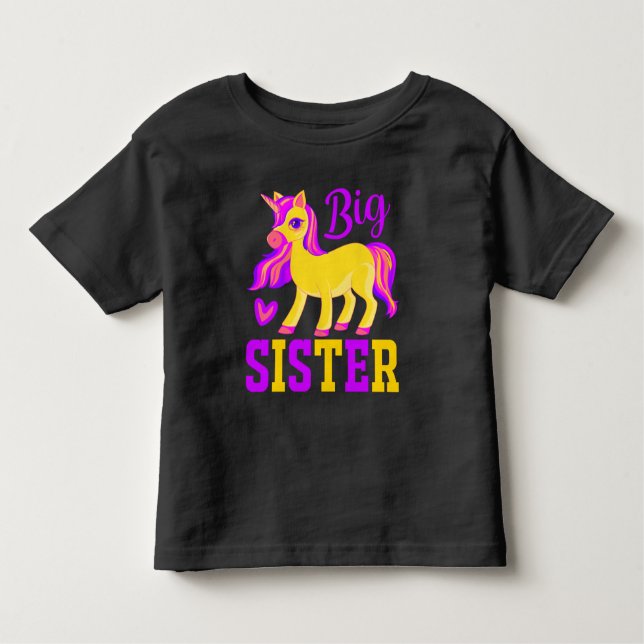 Camiseta Big Sister Magical Unicorn (Frente)